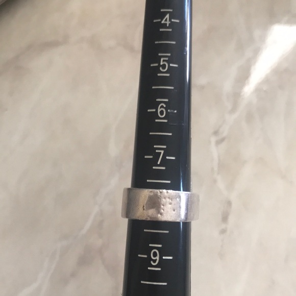 Amber rectangular silver ring - Picture 7 of 7